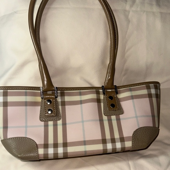 Burberry Handbags - Plaid Pink Beige and Brown Burberry Handbag